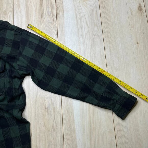 Polo Ralph Lauren Button Up Mens Green Plaid Spread Regular Shirt Pockets Medium - Picture 8 of 11